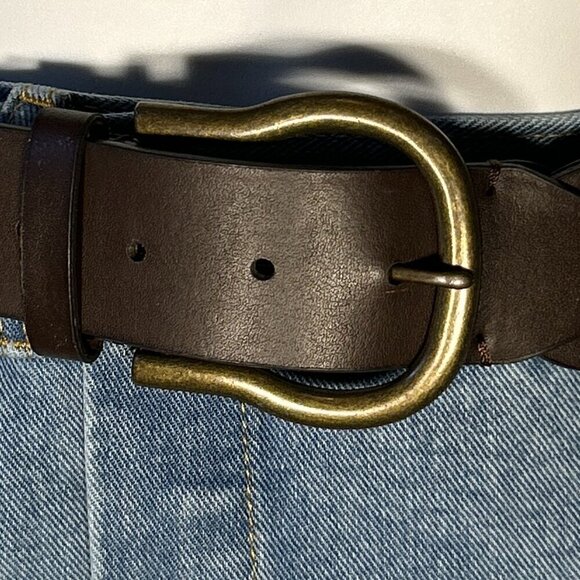 LC Belt SZ S Dark brown layered chain cut smooth/croc design Brass  Essential - Picture 6 of 12